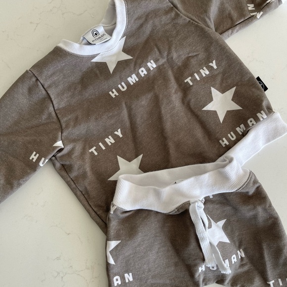 Plum kids matching set “tiny human” - Picture 2 of 3